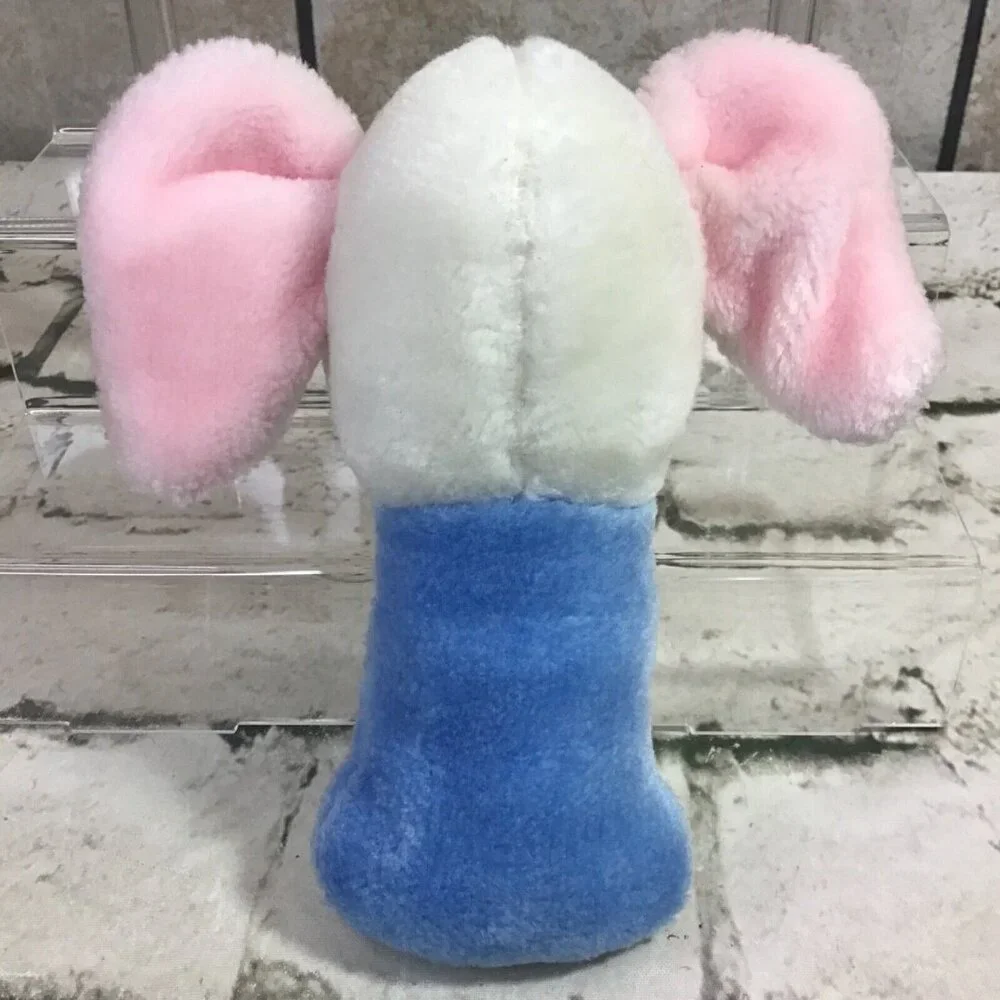 Vintage Eden Toys Plush Elephant Baby Rattle Soft Sensory Collectible‎ Toy